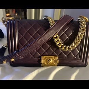 Chanel Medium Plum Boy Bag